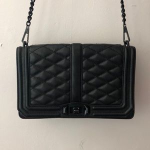 Rebecca Minkoff Quilted Love Bag in Black